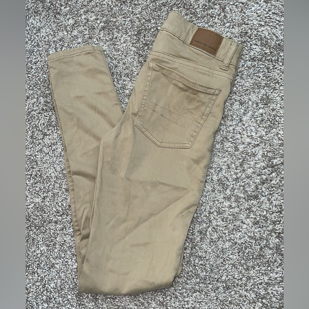 American Eagle Khaki Skinny Jeans Size 00